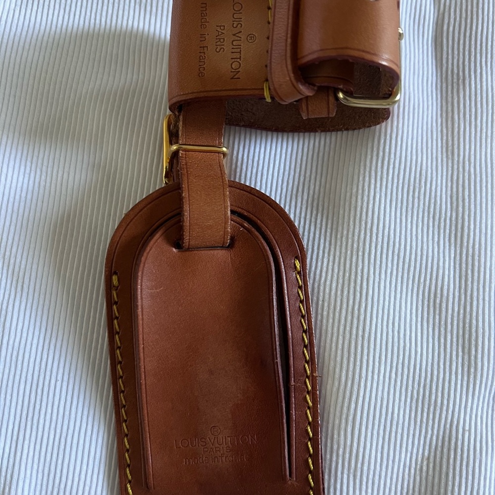 Louis Vuitton Brown Leather Travel Bag